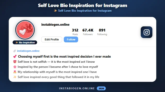 Self Love Bio Inspiration for Instagram